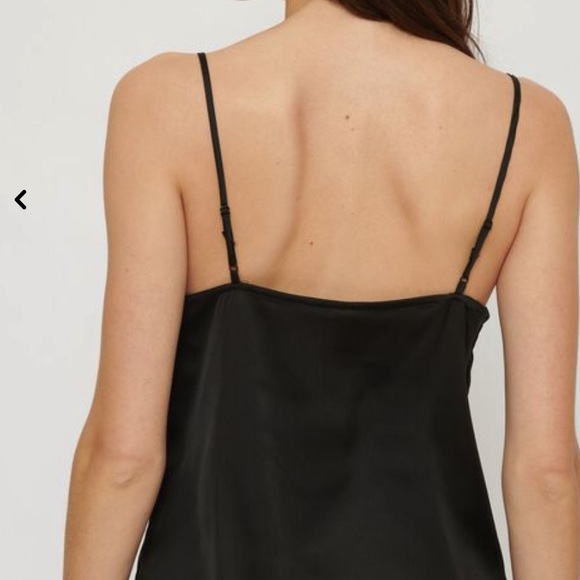 DYNAMITE Satin Cami w/Lace - Picture 3 of 6